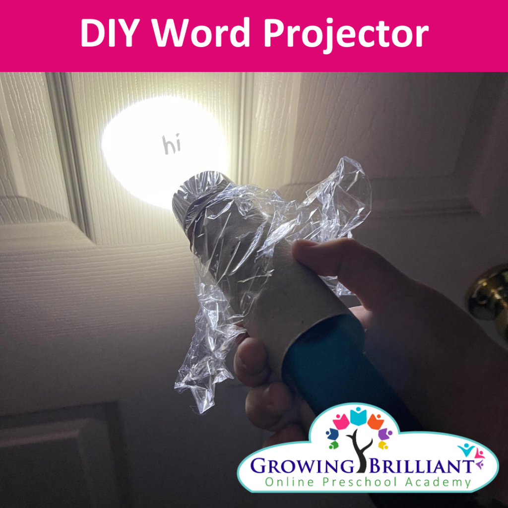 DIY Preschool Word Projector Growing Brilliant Preschool