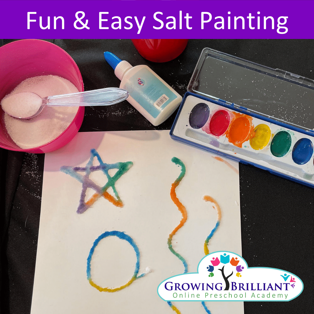 Salt Painting STEAM Preschool Activity